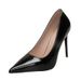 Black High Heels 2025 Autumn Solid Color Work Shoes Thin Heel Large Size 41-43 Elegant High-End Slip-On_vogvips.com