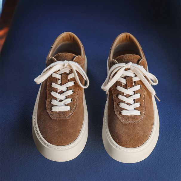 Spring 2025 New German Training Men's Korean Version Versatile Solid Color Low Cut Lace Up Casual Style Sliding Board_vogvips.com
