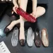 Korean Style Jelly Flat Sandals Women's Casual Home Transparent PVC Clog Footwear Square Head Design Summer Shoes_vogvips.com
