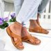 2025 Summer New Slippers, Casual Slope Heels, Toe Sandals, Solid Color, Large Size Women's Shoes_vogvips.com