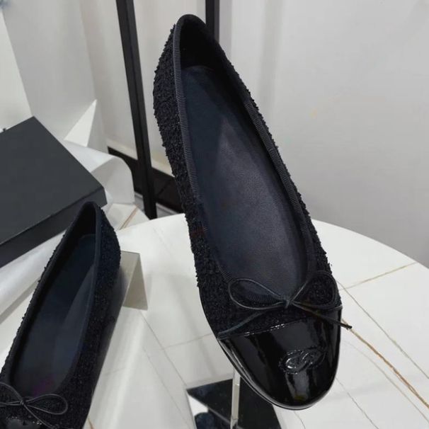 In-Stock New-Style Round-Toe Shallow Single For Women, 2025 Spring-Summer New Elegant Flat Shoes With Bowknot Ballet_vogvips.com