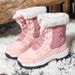 Snow Shoes For Women's Outdoor Travel, Thick High Top And Plush Thick Cotton Shoes, Mid Tube Shoes_vogvips.com