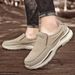 Euro Step Large Size Men's Canvas Slip-On Lazy Lightweight Casual Shoes Loafers Comfortable_vogvips.com