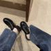 New Popular Winter 1 Autumn New Mengke Black Cowhide Carved Brogue Women Thick Sole British Style Small Leather Shoes_vogvips.com