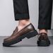 New Releases In December British Style Trendy Business Thick-Soled Loafers Height-Increasing Casual Youth Big-Toe Leather Slip-On Men's Shoes_vogvips.com