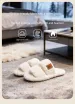 Womens Fashion Fuzzy Slippers Classic Two Strap Design Soft Padded Insole For Daily Wear And Casual Lounging_vogvips.com