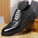 Euro Step Autumn New High-End Business Casual Formal Youth Carved Brogue Trendy Breathable Genuine Leather Men's Shoes_vogvips.com