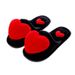 Autumn Winter Cotton Cartoon Shoes Floor Non-Slip Warm Lady Style Big Heart Maternity Home Slippers_vogvips.com