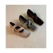 Sheepskin Version 5cm Internal Height Increase Retro Lace-up Mary Jane For Women, Shallow Square Toe Single Shoes,_vogvips.com