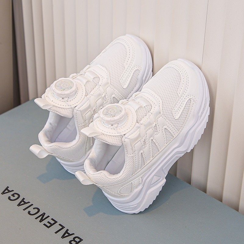 Children's Mesh 2026 Summer New Style Boys' Girls' White Sneakers, Casual For Older Kids, Fashionable And Versatile_vogvips.com