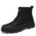 Men's Martin Boots Outdoor, Short Boots Fleece Warm Men's Leather Boots European And American Men's Shoes Military Boots_vogvips.com