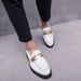 Men's Fashion Leather Shoes Low Top Outdoor Foot Cover Platform Shoes_vogvips.com