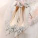 Rhinestone Bow Stiletto Single Shoes Women S Fashion Pointed Toe Shallow Mouth Slip On Non High Heels_vogvips.com