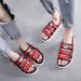 Korean Style Three-Strap Dual-Use Beach Sandals Summer Couple Slippers Women Thick-Soled Internet Celebrity Casual_vogvips.com