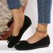 Foreign Trade Plus Size Lightweight Soft Sole Loafers Women's Shoes 2025 Spring Autumn New Bow Comfortable Non-Slip Ladies' Single Shoes_vogvips.com