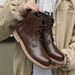 Vintage Martin Boots Tooling Boots High-top Leather Shoes Men's Boots Thick-soled Heightening Casual Boots_vogvips.com