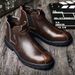 European Warm Series Men's High-top Genuine Soft Winter New Martin Fashion Work Casual Leather Boots Trendy Shoes For Men_vogvips.com