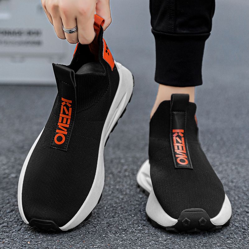 Men's Slip On Breathable Flyknit Mesh Sock Sneakers Lightweight Soft Sole For Running Walking Casual Athletic Non Slip Daily_vogvips.com