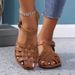 P 1562026 New European And American Style Closed-toe Woven Roman Sandals (adjustable Buckle)_vogvips.com