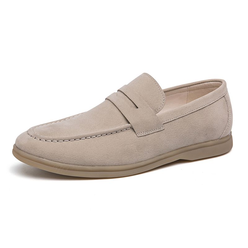 Classic Soft Suede Shoes Penny Men Loafers Slip On Leather Casual Men Shoes Comfort Driving Shoes Men Flats Walking Footwear_vogvips.com