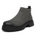 Tough Guy Tooling Boots Retro Tooling Boots Locomotive Wind Dark Gray Side Zipper Wind Short Boots_vogvips.com