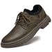 Retro Style Men's Lace-up Martin Shoes Increase The Height Of Casual Fly-woven Light Mouth Round Head Leather Shoes Men_vogvips.com