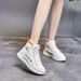 Thick Soled White For Women New Autumn High Top Short Boots Instagram Trendy Sports And Casual Sponge Board Shoes_vogvips.com