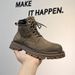 Spring Festival Help Leather Martin Boots Retro Casual Short Boots Velvet Thick-soled Tooling Boots_vogvips.com