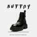 Retro Thick-soled Heightening Tooling Boots Hip-hop Locomotive Boots Niche Design Zhongbang Derby Shoes_vogvips.com