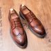 Suitable For All Seasons Business Formal British Style Trendy Brogue Men's Casual Pointed Leather Shoes_vogvips.com