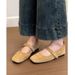 2025 Spring And Autumn One-Strap Square Toe Mary Jane French Fairy Flat Shallow Mouth Single Fashion Grandma Shoes_vogvips.com