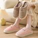 Winter Indoor Home Cotton W, Thick Sole, Warm, Comfortable, Fleece-Lined, Non-Slip, Maternity Slippers For Men And_vogvips.com