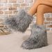 Women Winter Fluffy Faux Fur Mid-Calf Snow Boots Y2K Fashion Warm Snow Boots Girl's Luxury Footwear Furry Boots Outdoor_vogvips.com