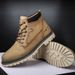 European Warm Series Autumn Winter 2025 New Plus Size Trendy Versatile Mid-Calf Leather Martin Men's Cotton-Padded Work Big Head Boots_vogvips.com