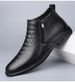 Men's Shoes Casual Leather Shoes Men's Soft-soled Lazy Shoes Warm Fleece Short Boots Medium Help Tooling Shoes Martin Boots_vogvips.com