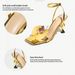 Factory Wholesale Cross-Border European And American Orchid Decor Cross Strap Irregular Heel Square Open Toe Stiletto_vogvips.com
