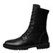 Men's High Boots High Top Thermal Cotton Shoes Outdoor Tooling Side Zipper Men's Boots_vogvips.com