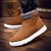 European Warm Series Korean Style Snow For Men Winter Warm Fleece Lined Trendy Short Martin Shoes Men's Cotton Boots_vogvips.com
