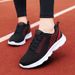 Spring And Autumn New Black Sneakers For Women Korean Style Versatile Breathable Lightweight Student Gym Casual Running_vogvips.com