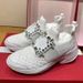 European Station Mercury RV Rhinestone Square Buckle Mesh Sports Dad Shoes For Women Breathable Thick Sole Tears Queen Kim_vogvips.com