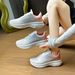 Flying Woven Shoes Sports Women's Mesh Breathable Student Casual Shoes Platform Running_vogvips.com