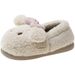 Women's Winter Cotton Slippers For Outdoor Wear, Cute 2026 New Model, Indoor Warm Dormitory Plush Non-slip Maternity Shoes With Covered Heel_vogvips.com