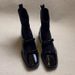 2025 New Square Toe Retro Bow Elastic Slim Patchwork Mary Jane Sock Slimming Chunky Heel Short Boots For Women_vogvips.com