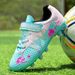 Children's Football Shoes Long Boys With Velcro TF Broken Spikes, Boys, Elementary School Students, Training Girls_vogvips.com
