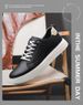 Men's Round Head Board Shoes Cowhide Surface Breathable Small Hole Casual Little White Shoes Low-top Sports Men's Shoes_vogvips.com