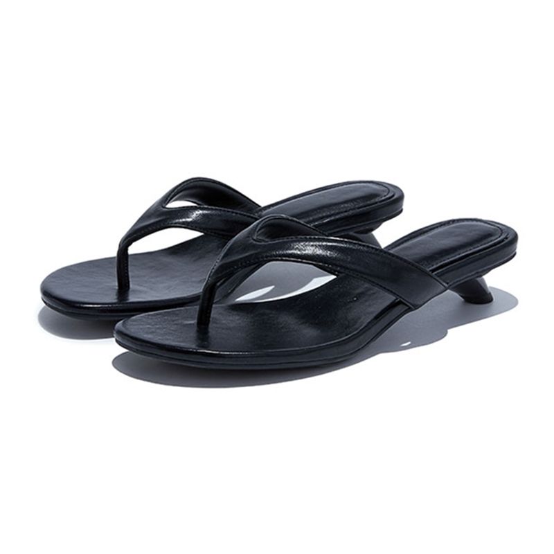 AIYUQI 2026 New Women's Slippers High-Heeled Fashionable Flip-Flops Women Plus Size Summer Round Toe Beach Shoes Girl_vogvips.com