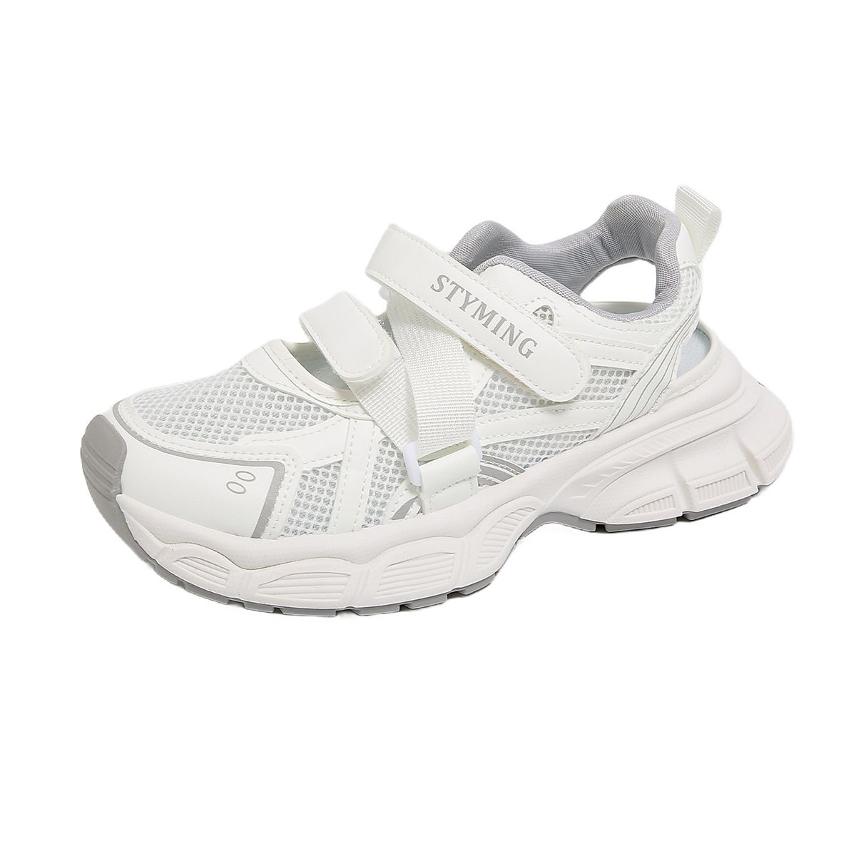 Korean Style Velcro Dad For Women 2025 Summer Student Sports Running Casual Shoes Thick Sole Height Increasing Ld017_vogvips.com