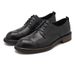 Euro Step 2025 Spring And Autumn British Style Three-Piece Leather Business Formal Black Men's Simple Derby Youth Wedding Shoes_vogvips.com