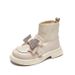Shoes 2025 Autumn New Ankle Girls' Knitted British Style Short Bowknot Children's Leather Boots_vogvips.com
