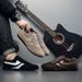 Men's Casual Breathable Flat Shoes Fashionable Retro Style Lace-Up Athletic Loafers_vogvips.com